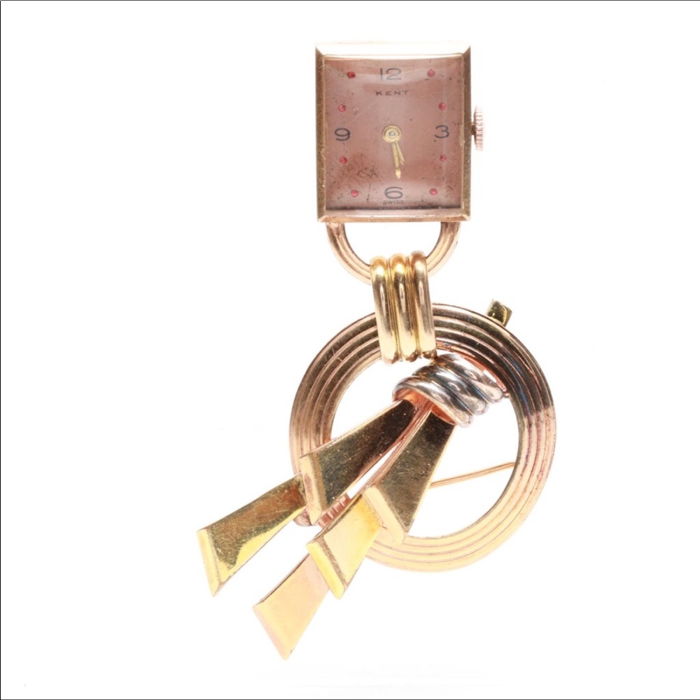 Vintage Kent Gold Filled Watch on Dorsons Brooch
